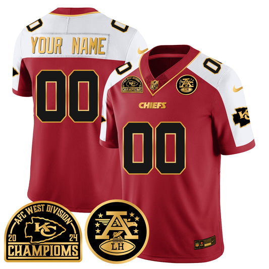 Custom Gender/Name Chiefs 2024 AFC West Champs Jersey - All Stitched