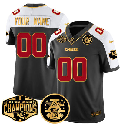 Custom Gender/Name Chiefs 2024 AFC West Champs Jersey - All Stitched