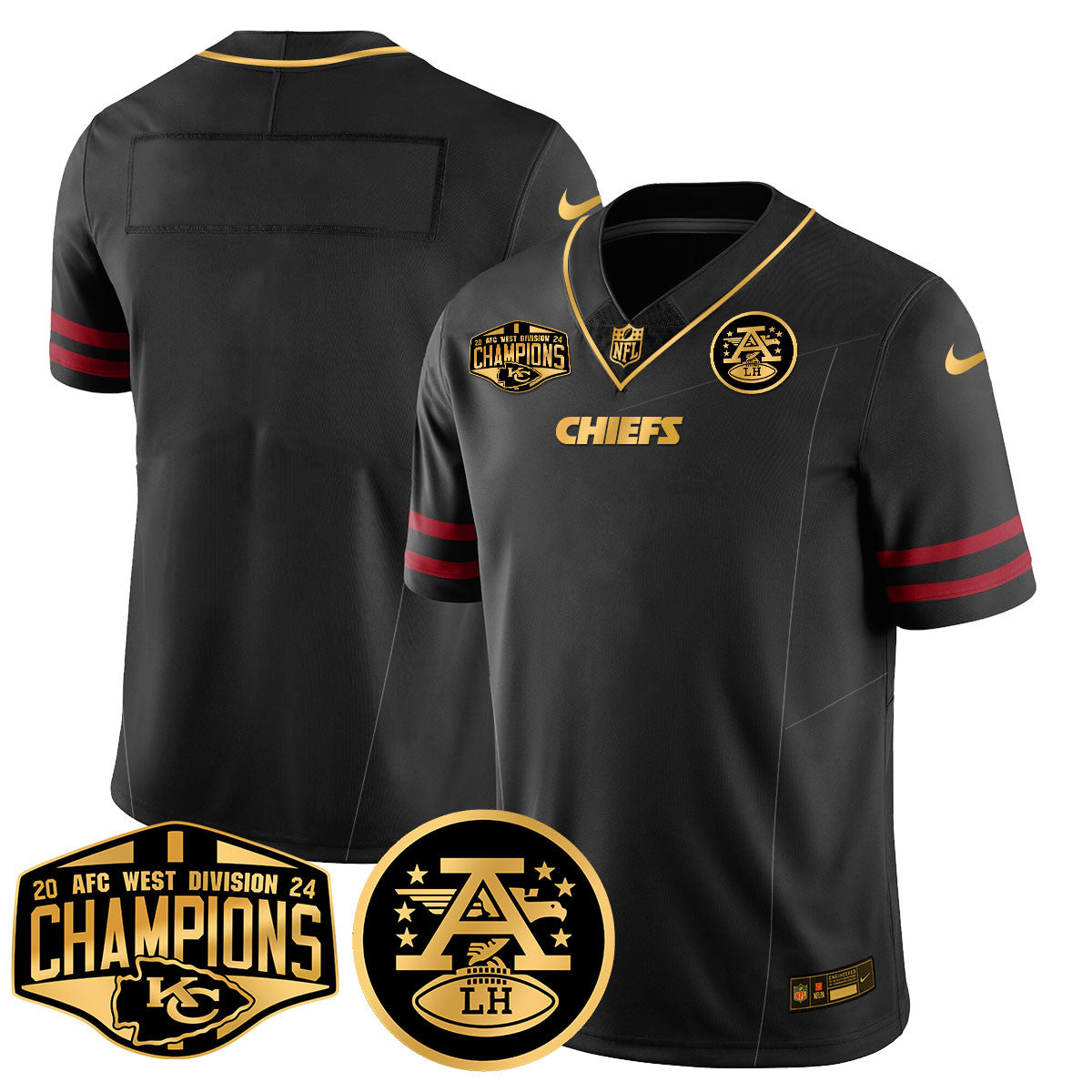 Chiefs 2024 AFC West Champs Jersey - All Stitched
