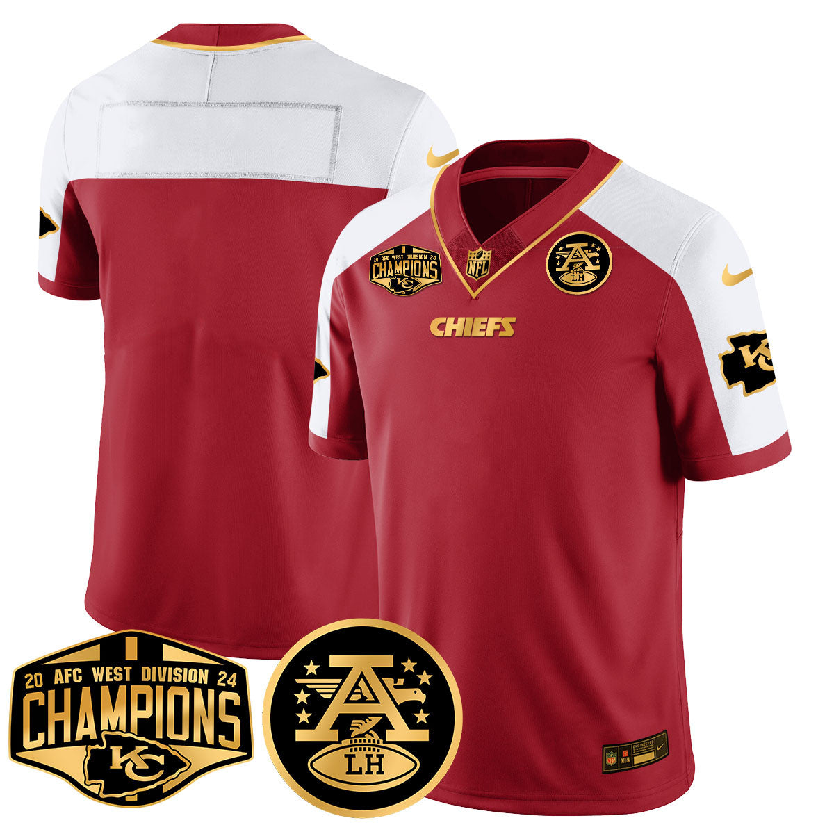 Chiefs 2024 AFC West Champs Jersey - All Stitched