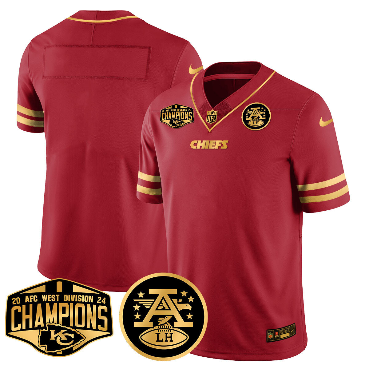 Chiefs 2024 AFC West Champs Jersey - All Stitched