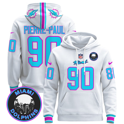 Men's Dolphins "Miami Vice" Pullover Hoodie - All Stitched