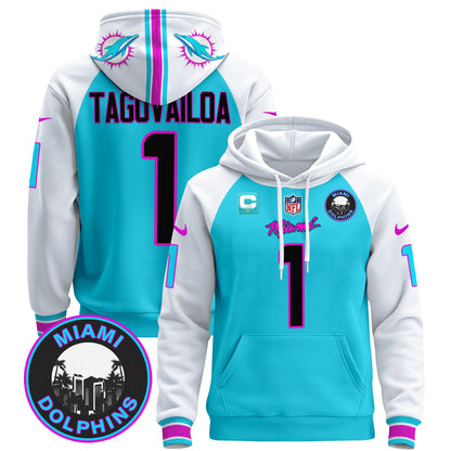 Men's Dolphins "Miami Vice" Pullover Hoodie - All Stitched