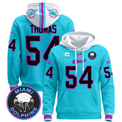 Men's Dolphins "Miami Vice" Pullover Hoodie - All Stitched