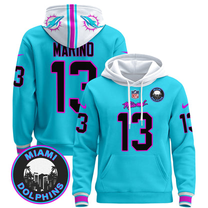 Men's Dolphins "Miami Vice" Pullover Hoodie - All Stitched