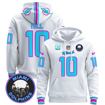 Men's Dolphins "Miami Vice" Pullover Hoodie - All Stitched