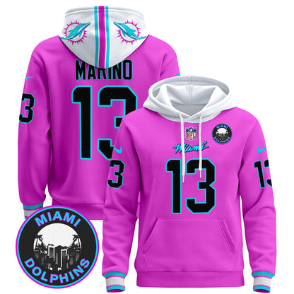Men's Dolphins "Miami Vice" Pullover Hoodie - All Stitched