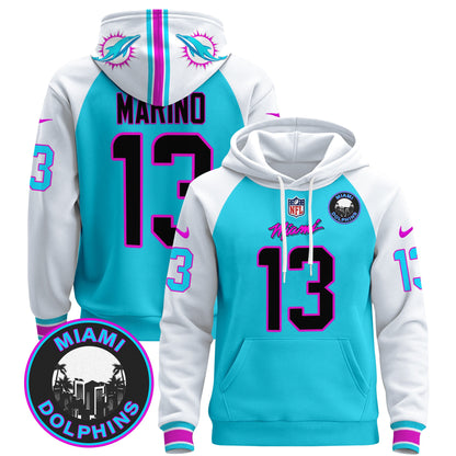 Men's Dolphins "Miami Vice" Pullover Hoodie - All Stitched