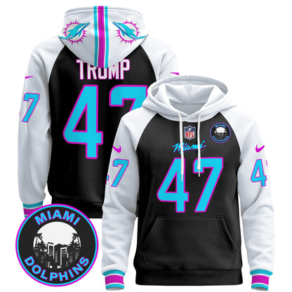 Men's Dolphins "Miami Vice" Pullover Hoodie - All Stitched