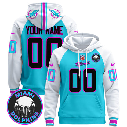 Dolphins "Miami Vice" Custom Pullover Hoodie - All Stitched