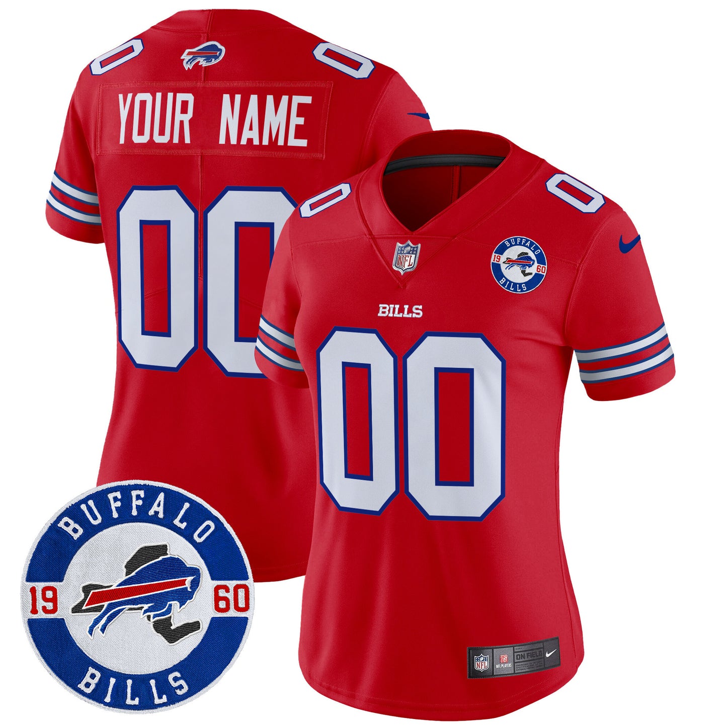 Buffalo Bills 2024 Vapor Limited Custom Jersey - Est. 1960 Patch - All Stitched