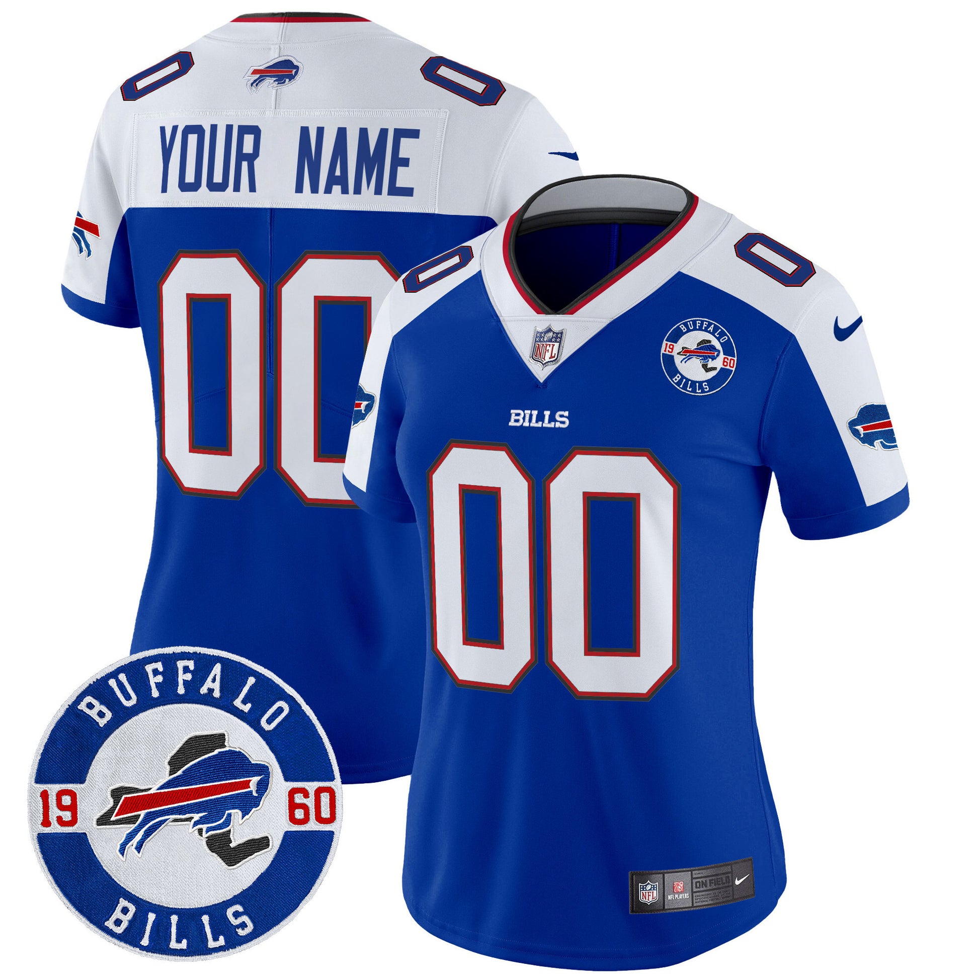 Buffalo Bills 2024 Vapor Limited Custom Jersey - Est. 1960 Patch - All Stitched