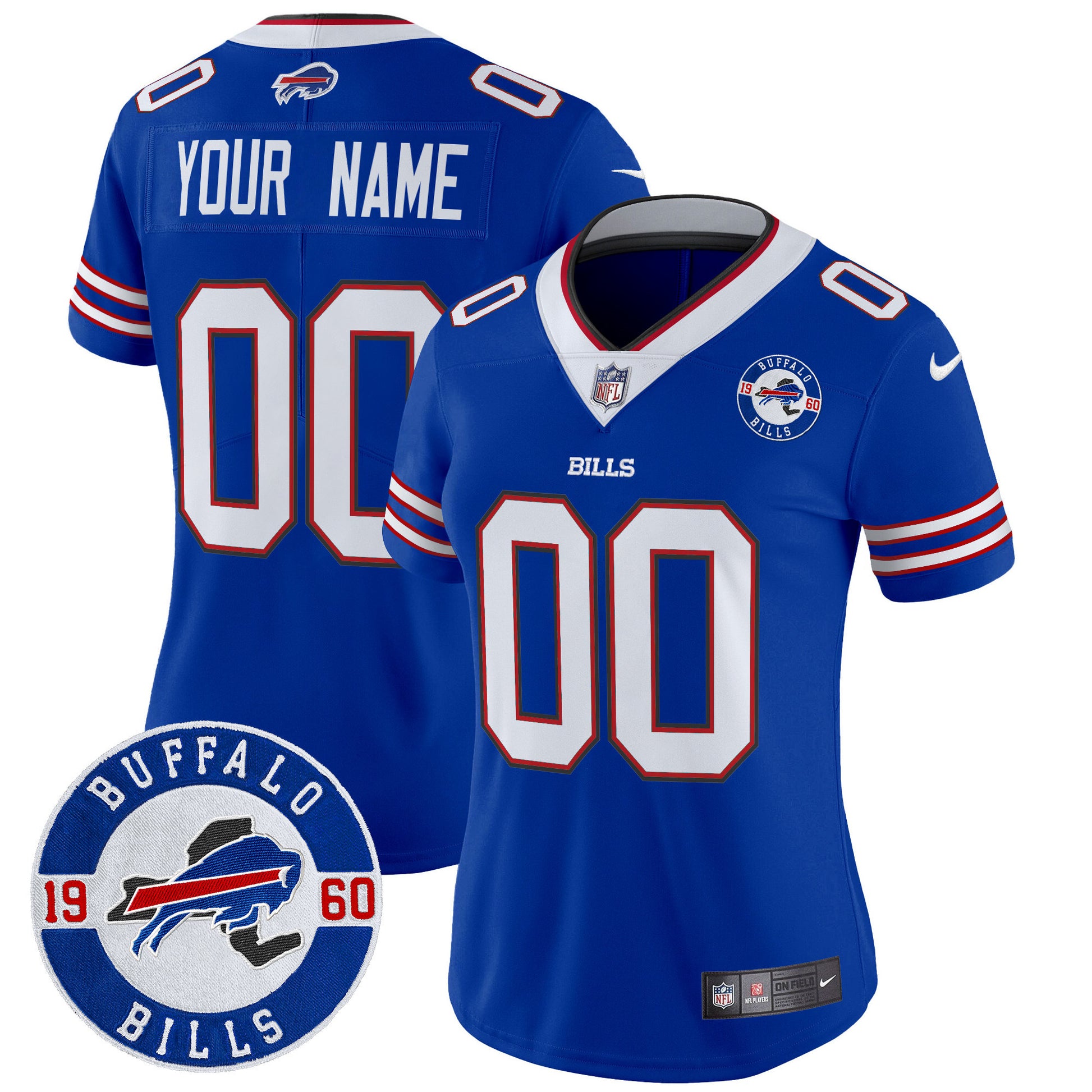 Buffalo Bills 2024 Vapor Limited Custom Jersey - Est. 1960 Patch - All Stitched