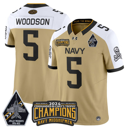 Navy Midshipmen 2024 Commander-In-Chief's Trophy Champions Patch Vapor Limited Jersey - All Stitched