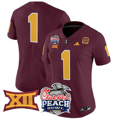 Women's Arizona State Sun Devils 2025 Peach Bowl Vapor Limited Jersey - All Stitched