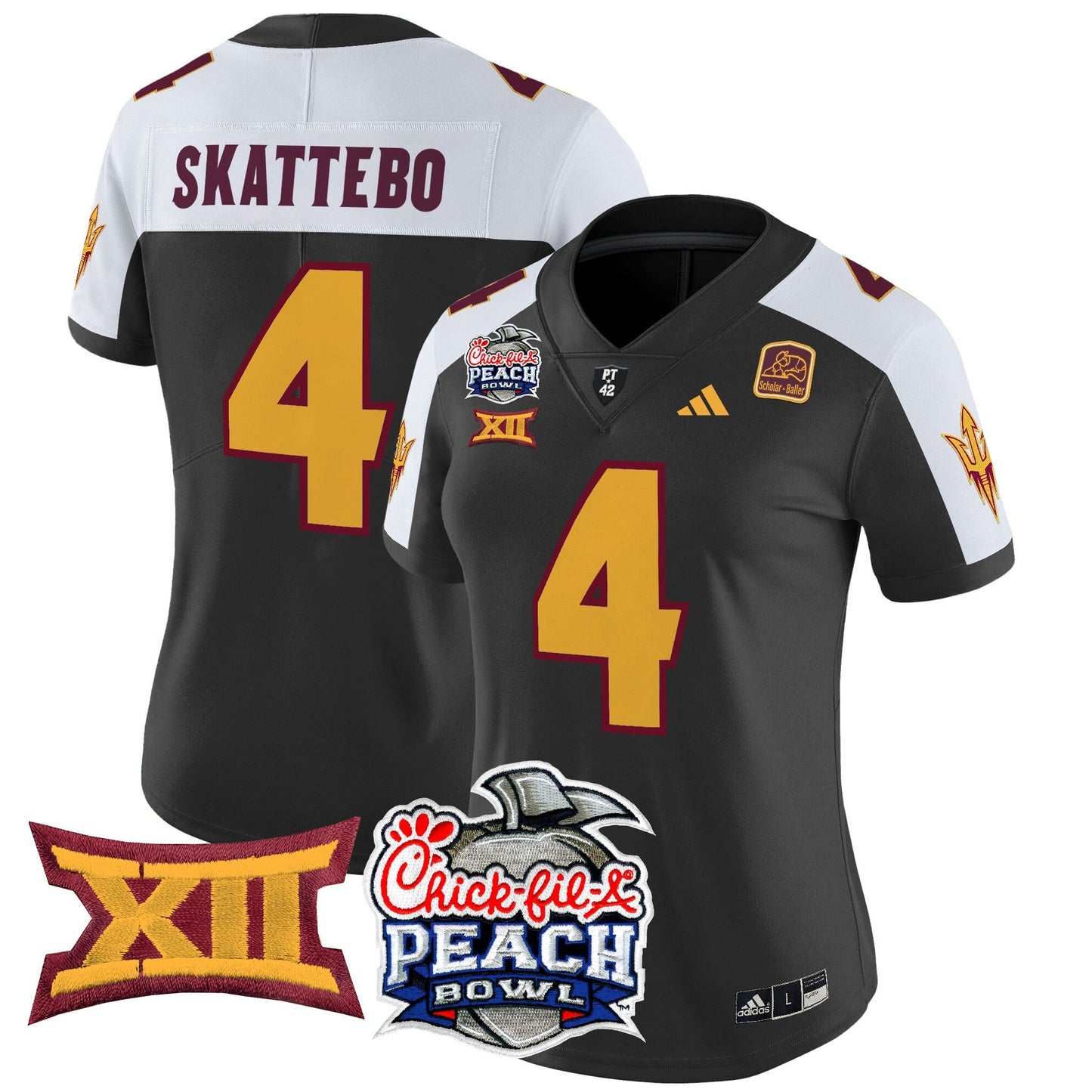 Women's Arizona State Sun Devils 2025 Peach Bowl Vapor Limited Jersey - All Stitched