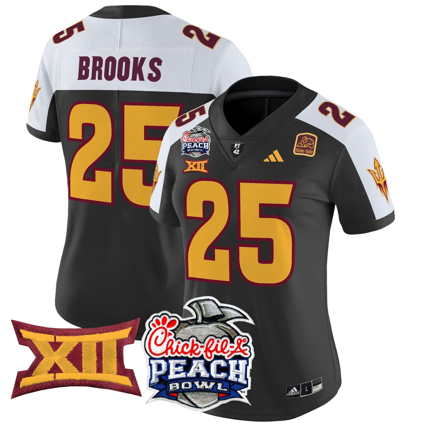 Women's Arizona State Sun Devils 2025 Peach Bowl Vapor Limited Jersey - All Stitched