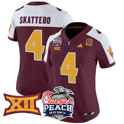 Women's Arizona State Sun Devils 2025 Peach Bowl Vapor Limited Jersey - All Stitched