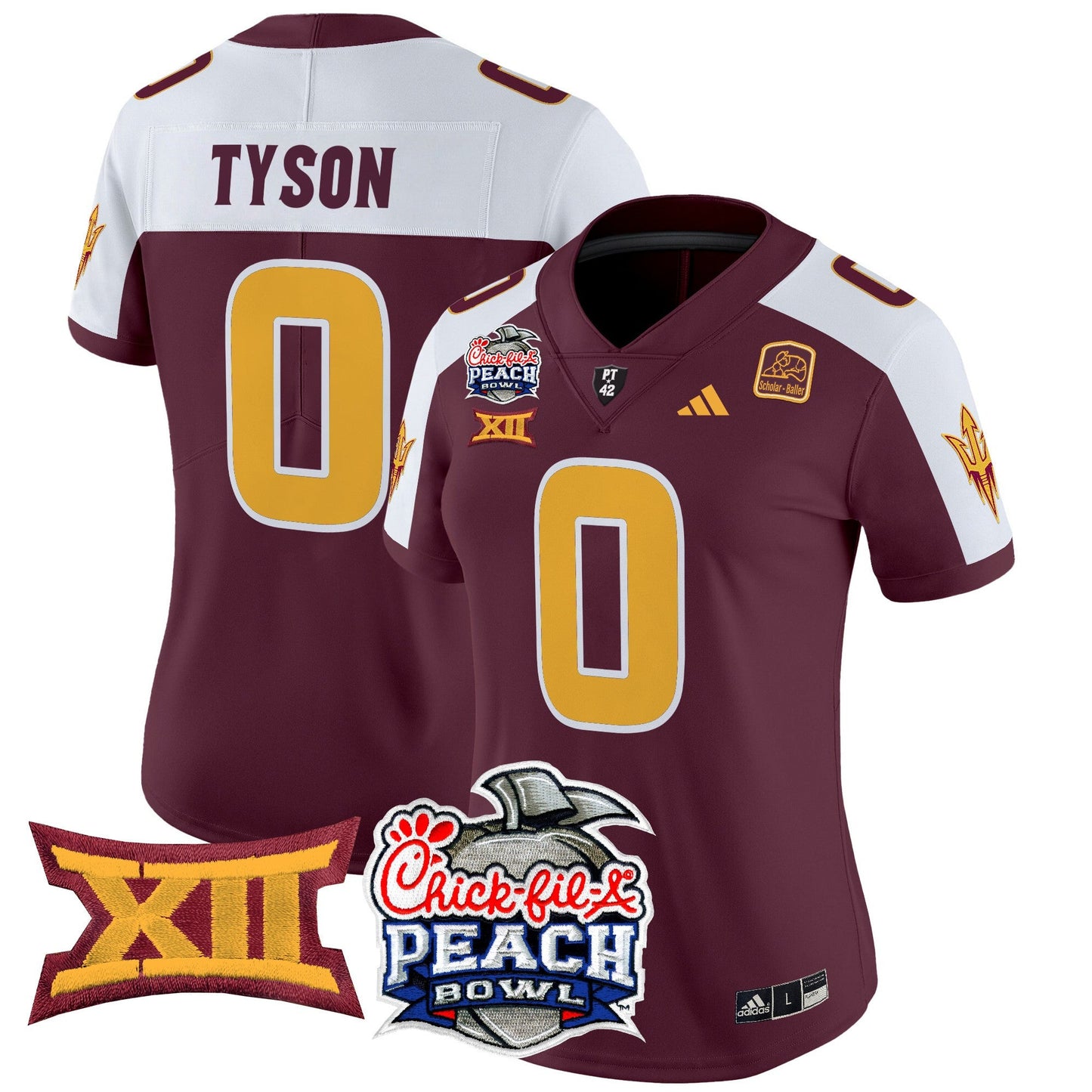 Women's Arizona State Sun Devils 2025 Peach Bowl Vapor Limited Jersey - All Stitched