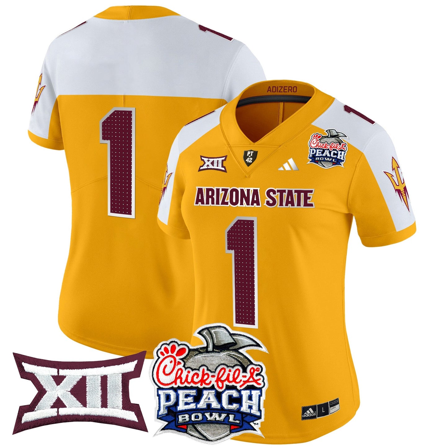 Women's Arizona State Sun Devils 2025 Peach Bowl Vapor Limited Jersey V2 - All Stitched