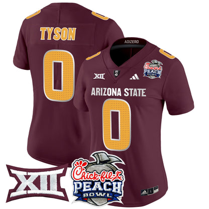 Women's Arizona State Sun Devils 2025 Peach Bowl Vapor Limited Jersey V2 - All Stitched