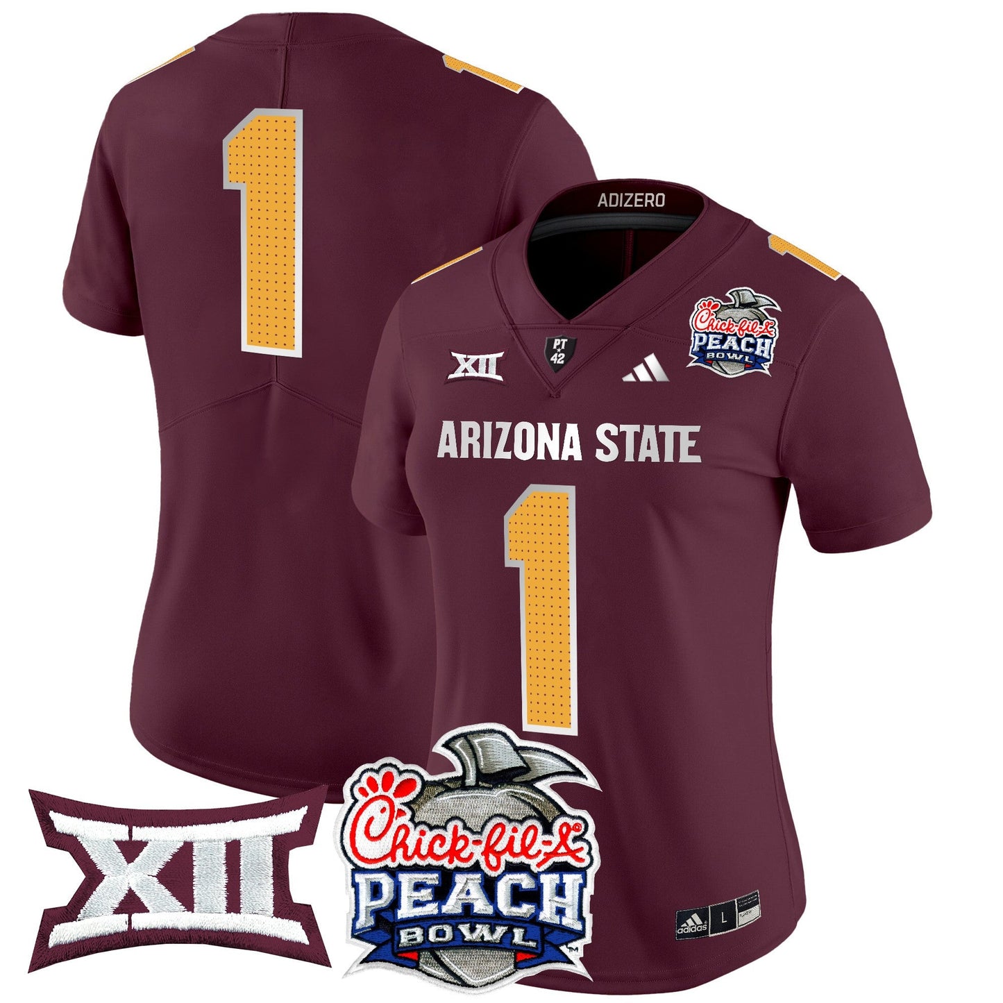Women's Arizona State Sun Devils 2025 Peach Bowl Vapor Limited Jersey V2 - All Stitched