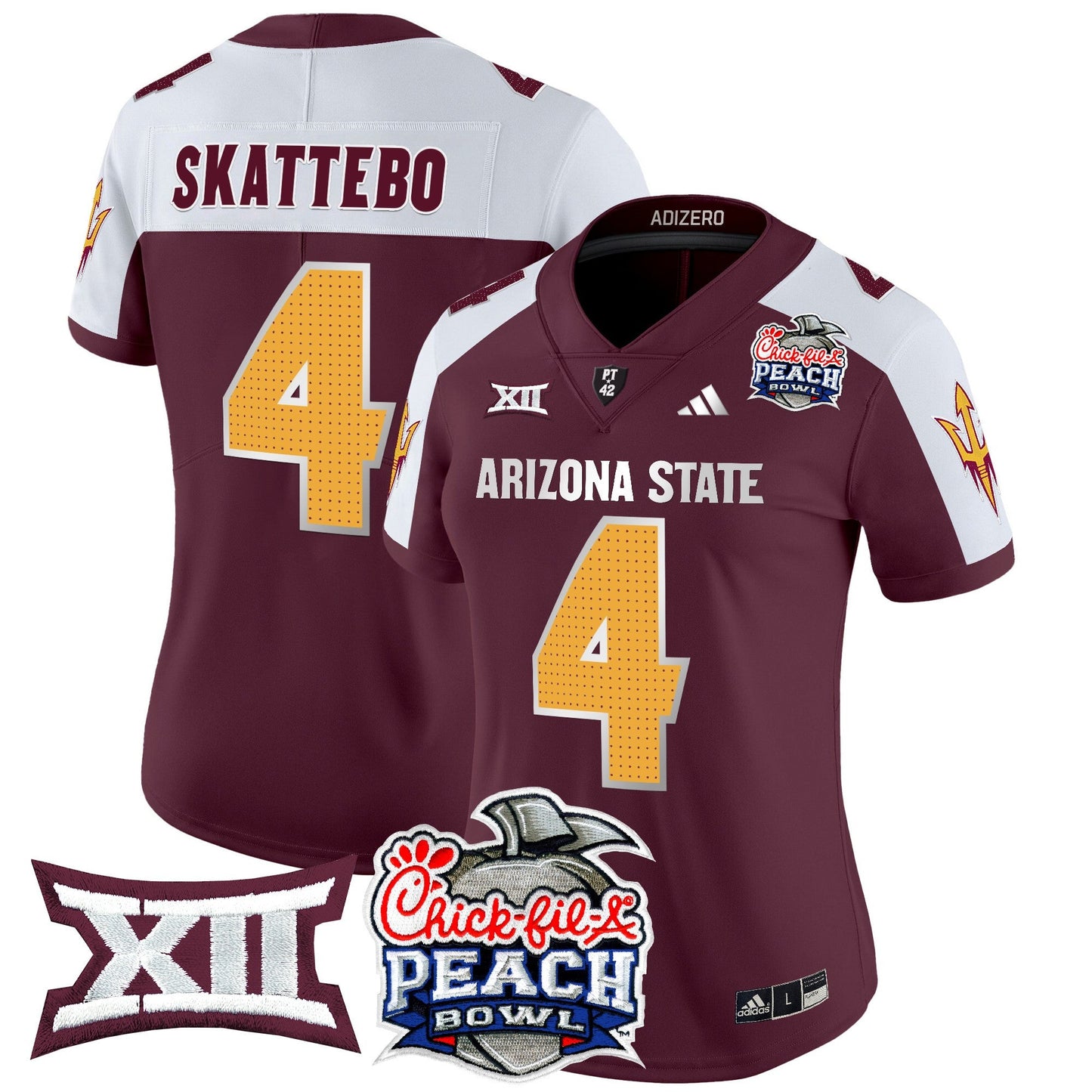 Women's Arizona State Sun Devils 2025 Peach Bowl Vapor Limited Jersey V2 - All Stitched