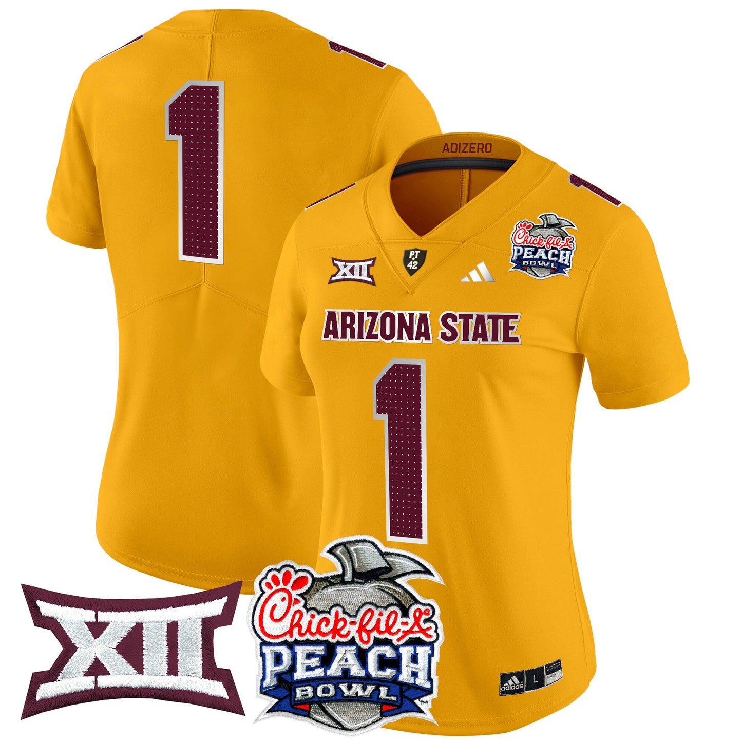Women's Arizona State Sun Devils 2025 Peach Bowl Vapor Limited Jersey V2 - All Stitched