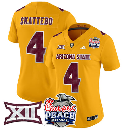 Women's Arizona State Sun Devils 2025 Peach Bowl Vapor Limited Jersey V2 - All Stitched