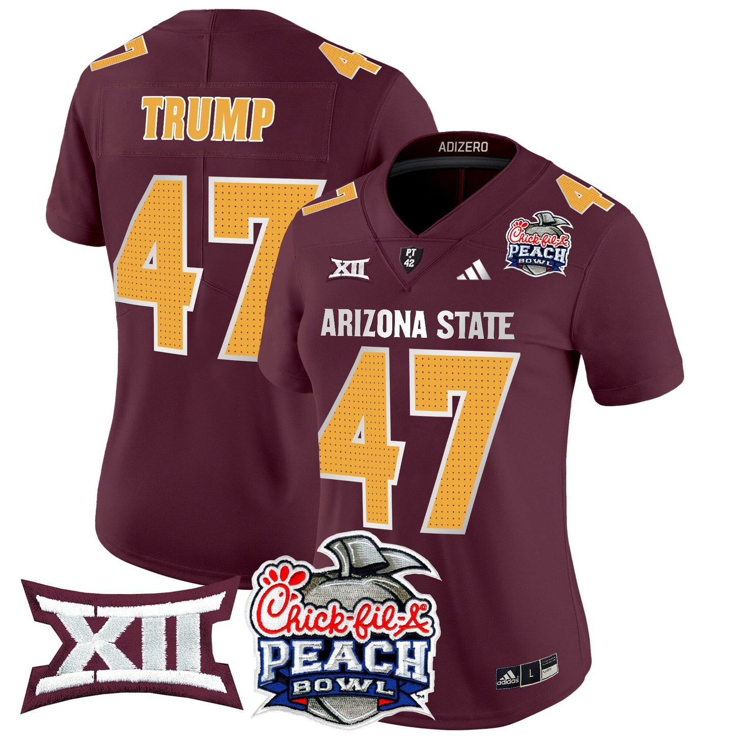 Women's Arizona State Sun Devils 2025 Peach Bowl Vapor Limited Jersey V2 - All Stitched