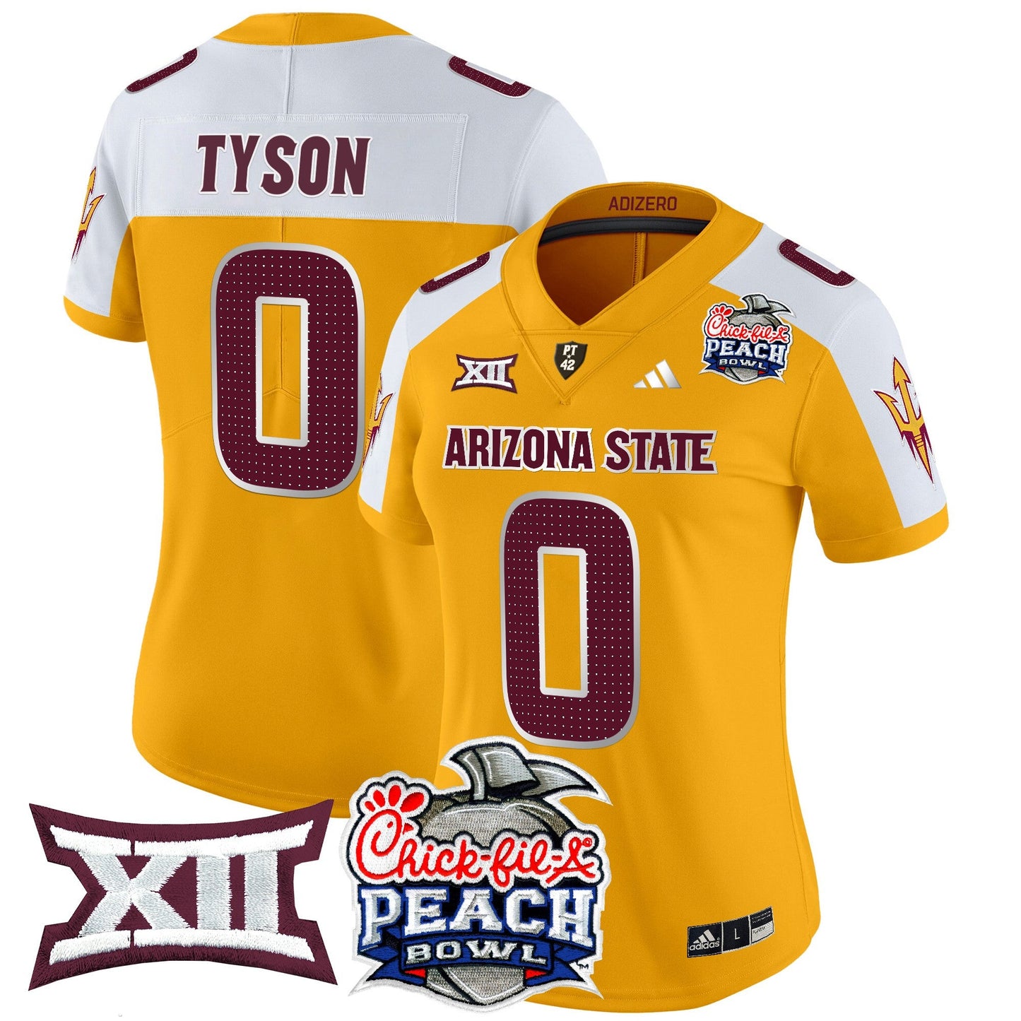 Women's Arizona State Sun Devils 2025 Peach Bowl Vapor Limited Jersey V2 - All Stitched
