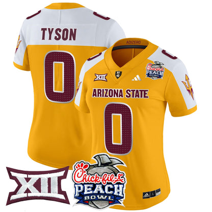 Women's Arizona State Sun Devils 2025 Peach Bowl Vapor Limited Jersey V2 - All Stitched