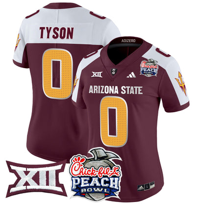 Women's Arizona State Sun Devils 2025 Peach Bowl Vapor Limited Jersey V2 - All Stitched