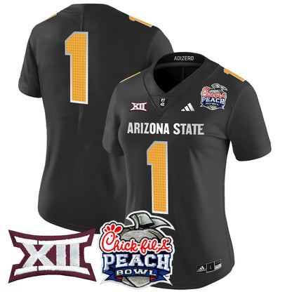 Women's Arizona State Sun Devils 2025 Peach Bowl Vapor Limited Jersey V2 - All Stitched