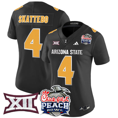 Women's Arizona State Sun Devils 2025 Peach Bowl Vapor Limited Jersey V2 - All Stitched