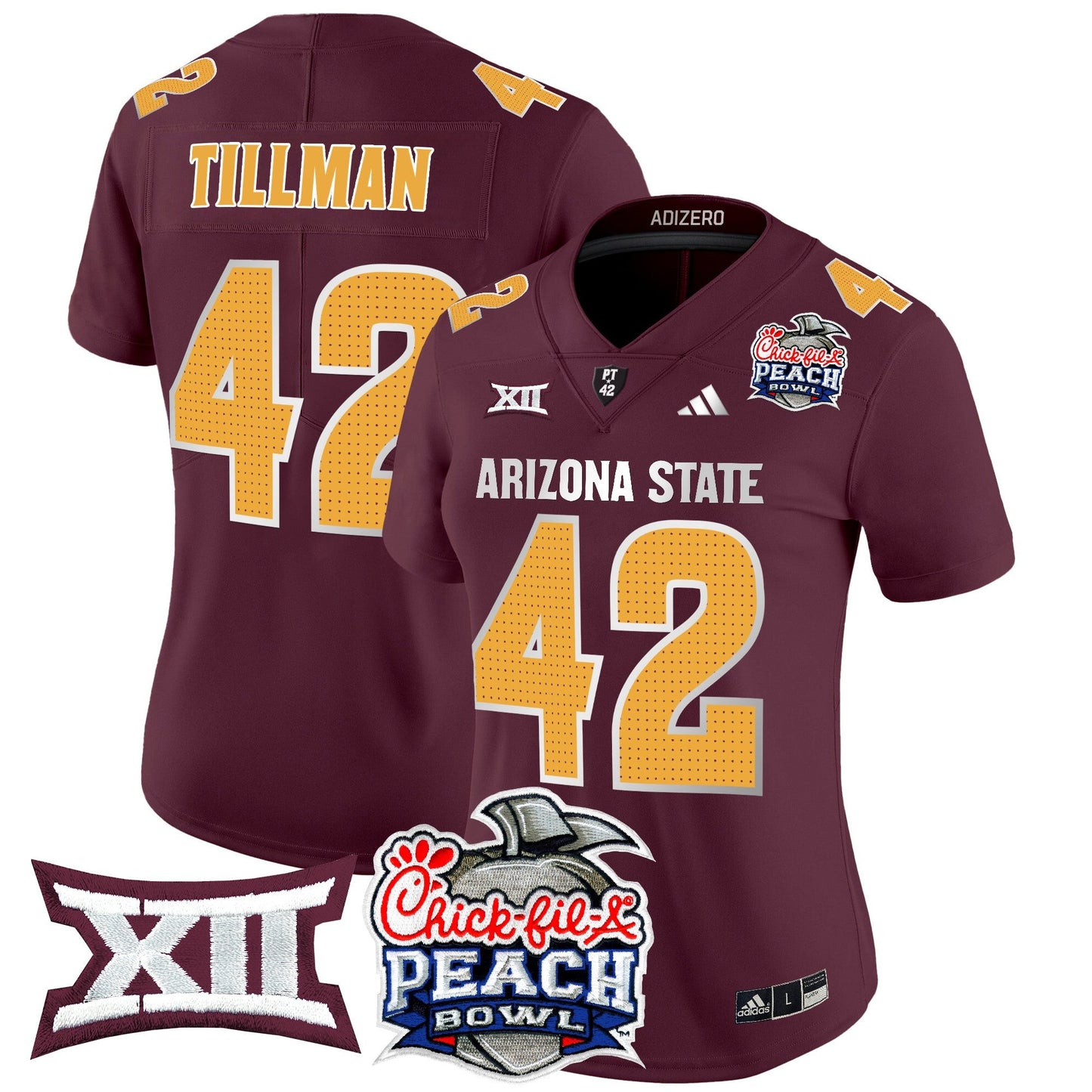 Women's Arizona State Sun Devils 2025 Peach Bowl Vapor Limited Jersey V2 - All Stitched