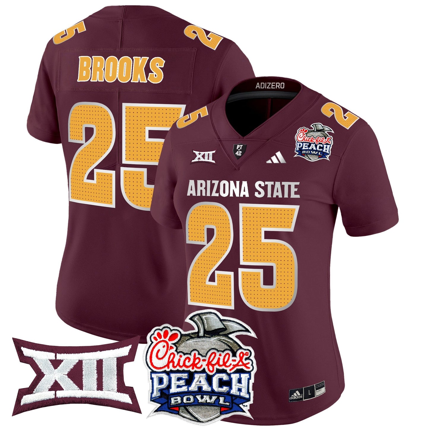 Women's Arizona State Sun Devils 2025 Peach Bowl Vapor Limited Jersey V2 - All Stitched