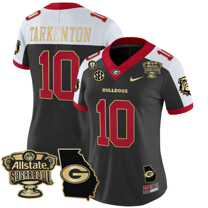 Women's Georgia Bulldogs 2025 Sugar Bowl & Georgia Map Patch Vapor Limited Jersey - All Stitched
