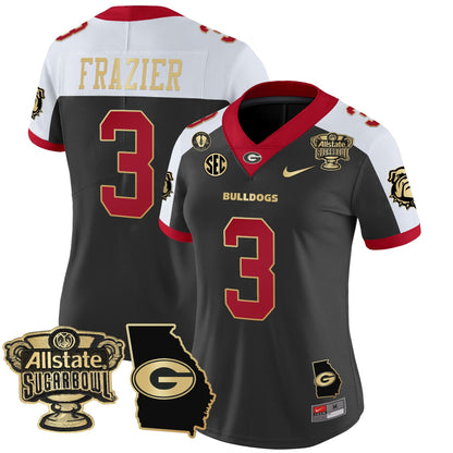 Women's Georgia Bulldogs 2025 Sugar Bowl & Georgia Map Patch Vapor Limited Jersey - All Stitched