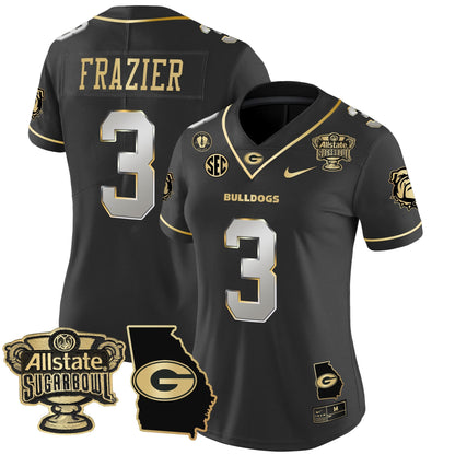 Women's Georgia Bulldogs 2025 Sugar Bowl & Georgia Map Patch Vapor Limited Jersey - All Stitched