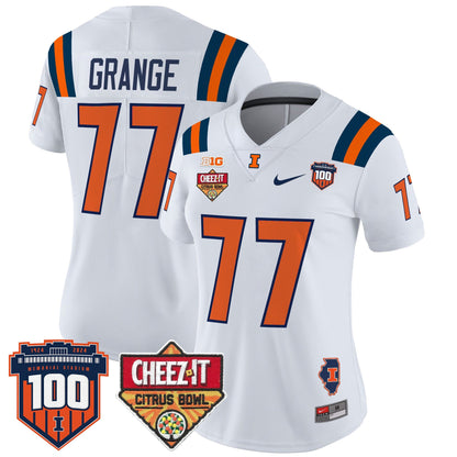 Women's Illinois Fighting Illini 2025 Cheez-It Citrus Bowl Patch Vapor Limited Jersey - All Stitched