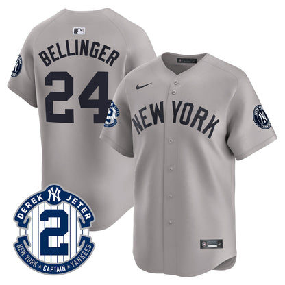 Men's Yankees Derek Jeter Patch Vapor Premier Limited Jersey - All Stitched