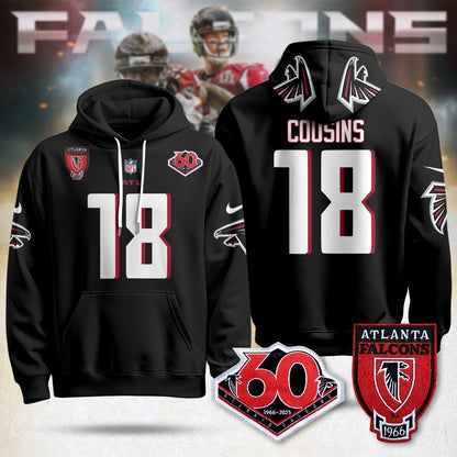 Atlanta Falcons 60th Season Pullover Custom Hoodie - All Stitched