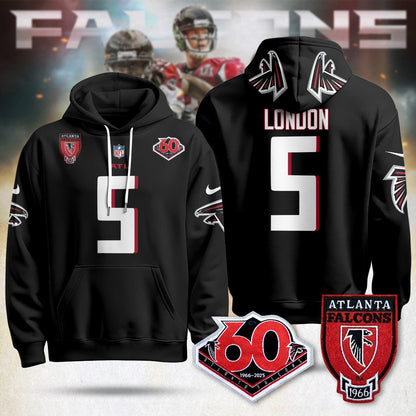 Atlanta Falcons 60th Season Pullover Custom Hoodie - All Stitched