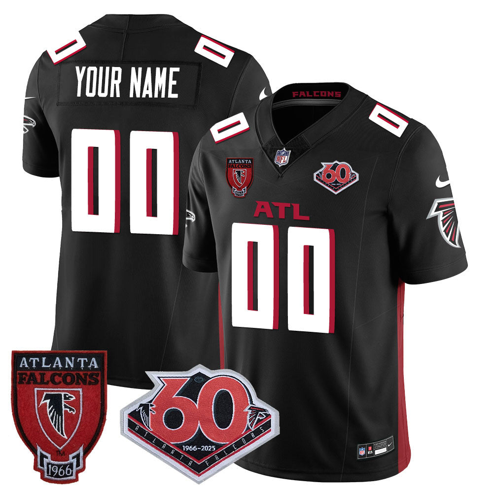 Custom Gender/Name Atlanta Falcons 60th Season Vapor Limited Jersey - All Stitched