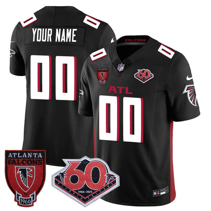 Custom Gender/Name Atlanta Falcons 60th Season Vapor Limited Jersey - All Stitched