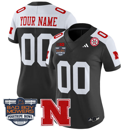 Nebraska Cornhuskers 2025 Pinstripe Bowl Patch Vapor Limited Custom Jersey - All Stitched