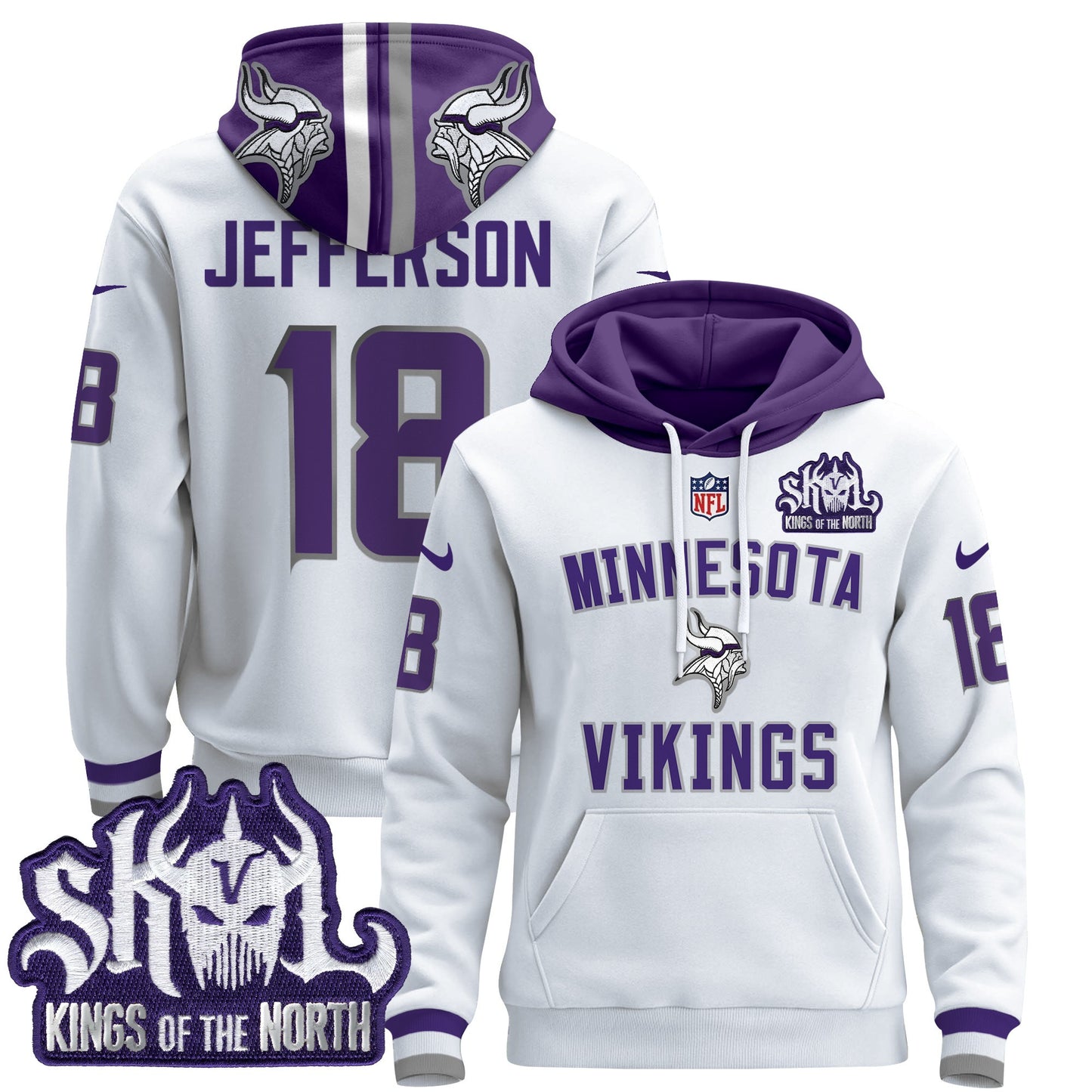 Men's Minnesota Vikings 2024 Pullover Hoodie V4 - All Stitched