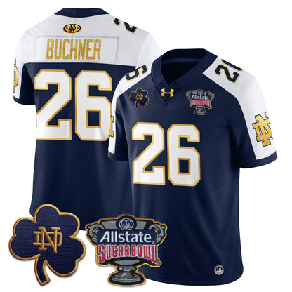 Notre Dame Fighting Irish Allstate Sugar Bowl Jersey - All Stitched