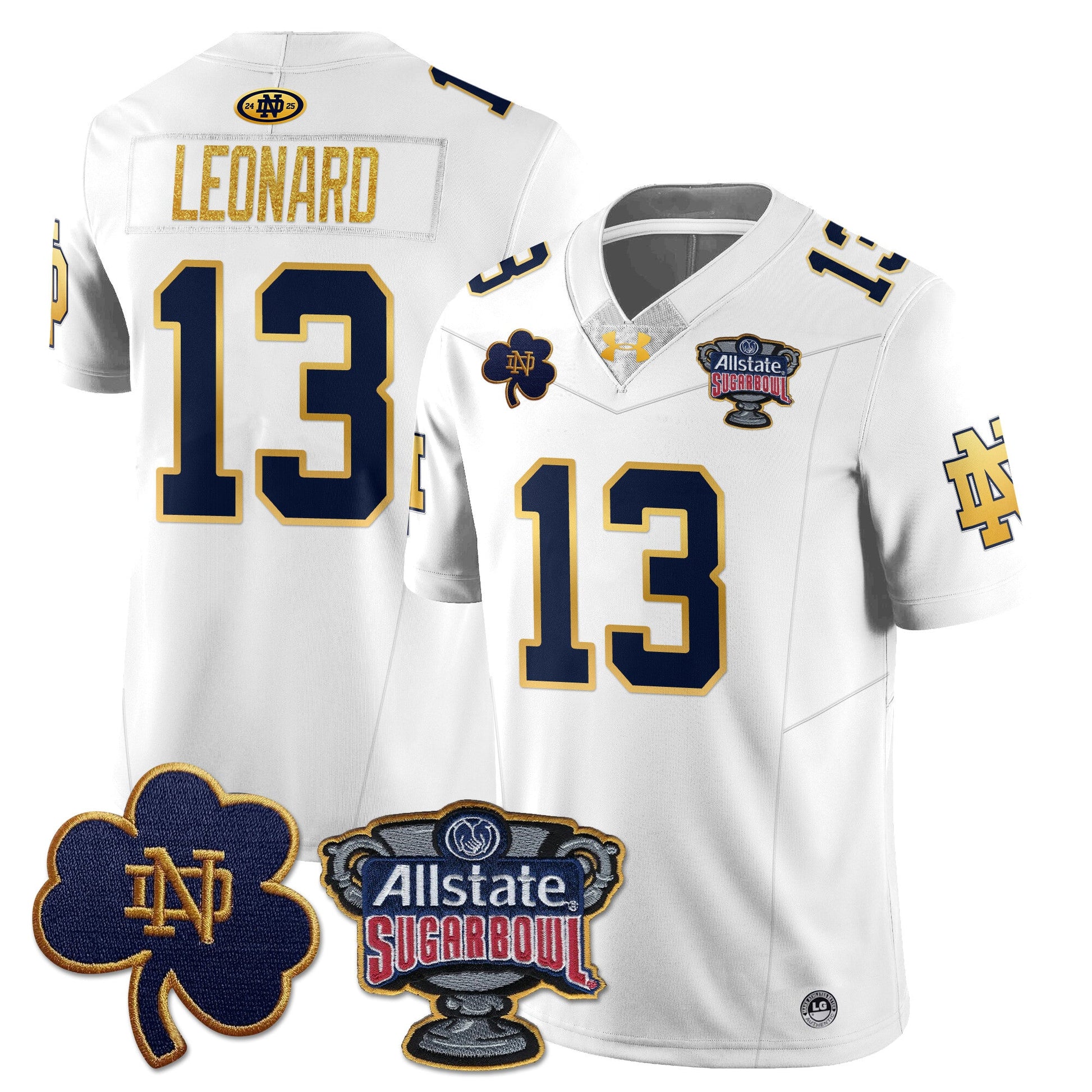 Men's Notre Dame Fighting Irish Allstate Sugar Bowl Jersey - All Stitched